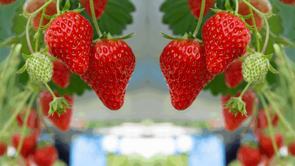 Fraises cultivées hors sol