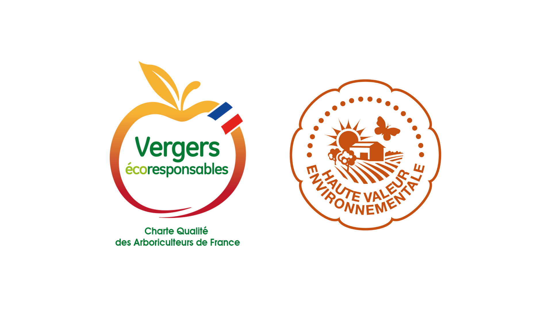 Logo des certifications vergers écoresponsables et HVE